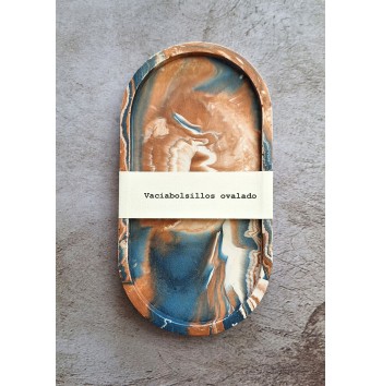 Bandeja Ovalada Marmolado terrazul