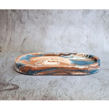 Bandeja Ovalada Marmolado terrazul