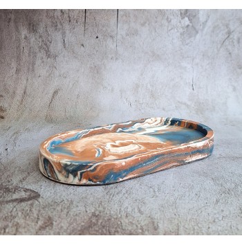 Bandeja Ovalada Marmolado terrazul