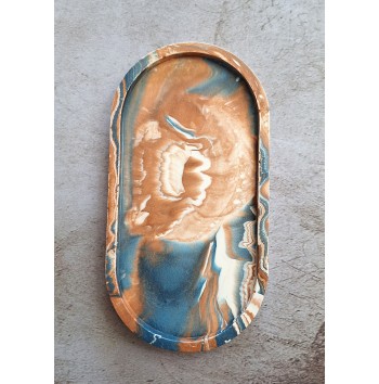 Bandeja Ovalada Marmolado terrazul