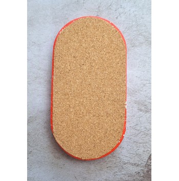 Bandeja Ovalada Terrazo blanco en rojo