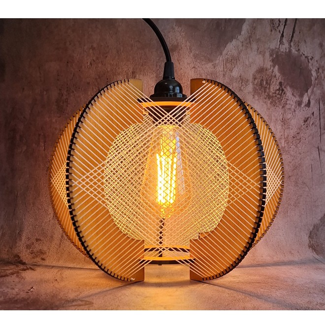 Lámpara Aquiana Romboidal Pino