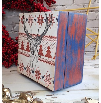 Caja Ciervo Punto de Cruz