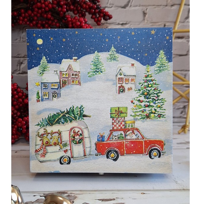 Caja Santa Claus en caravana