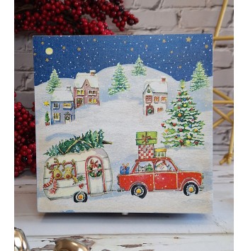 Caja Santa Claus en caravana