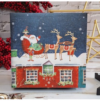 Caja Papa Noel en el tejado