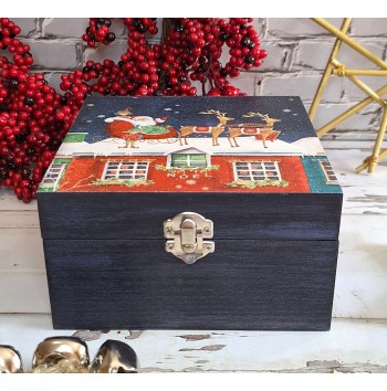 Caja Papa Noel en el tejado