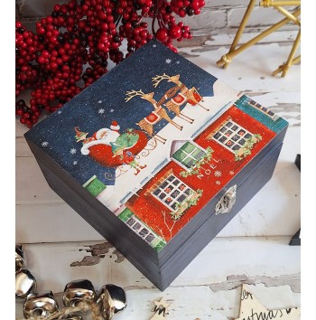 Caja Papa Noel en el tejado
