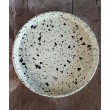 Bandeja redonda Terrazzo negro en blanco