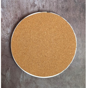 Bandeja Redonda Marmolado Blanco y Negro mod. I