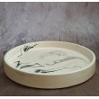 Bandeja Redonda Marmolado Blanco y Negro mod. IV