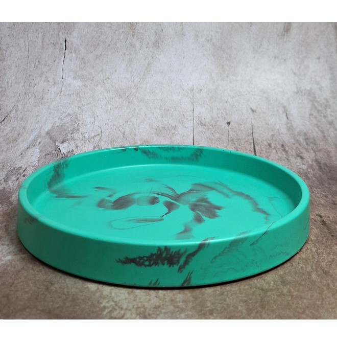 Bandeja Redonda Marmolado Mint y Negro