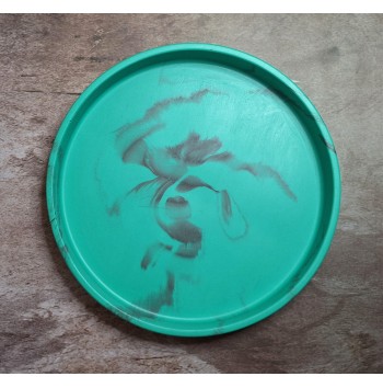 Bandeja Redonda Marmolado Mint y Negro