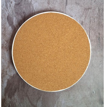 Bandeja Redonda Marmolado Blanco y Ochre