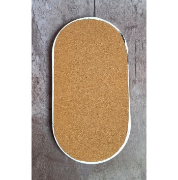 Bandeja ovalada Marmolado Blanco y Negro mod. II