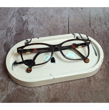 Bandeja Redonda Marmolado Blanco y Negro mod. IV