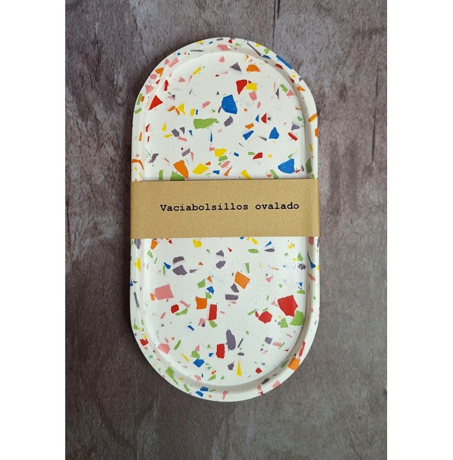 Bandeja Ovalada Terrazzo White