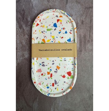 Bandeja Ovalada Terrazzo White