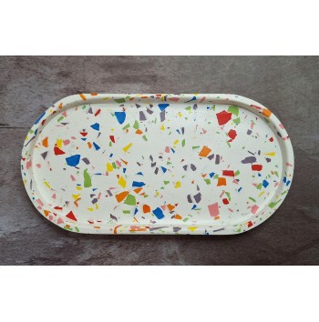 Bandeja Ovalada Terrazzo White