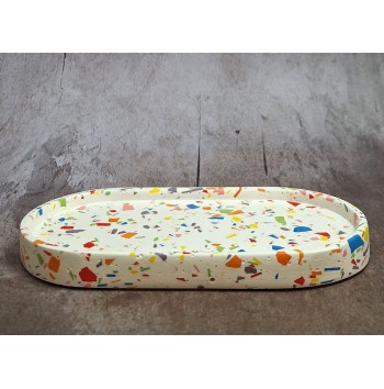 Bandeja Ovalada Terrazzo White