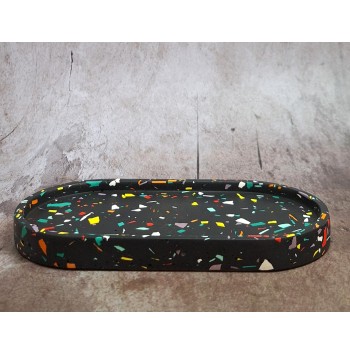 Bandeja Ovalada Terrazzo Fireworks