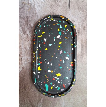 Bandeja Ovalada Terrazzo Fireworks