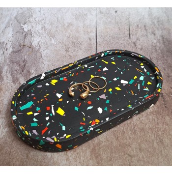 Bandeja Ovalada Terrazzo Fireworks