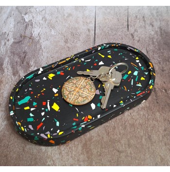 Bandeja Ovalada Terrazzo Fireworks