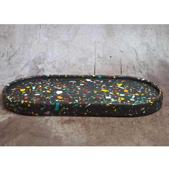 Bandeja Ovalada Grande Terrazzo Fireworks