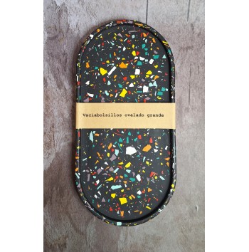 Bandeja Ovalada Grande Terrazzo Fireworks