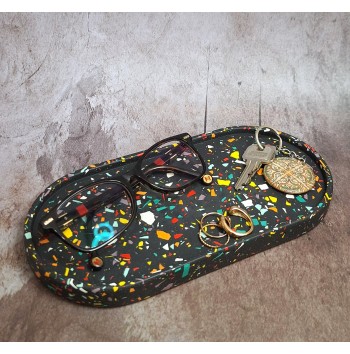 Bandeja Ovalada Grande Terrazzo Fireworks