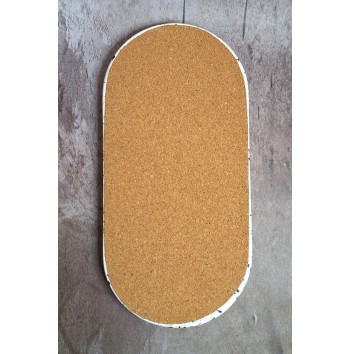 Bandeja Ovalada Grande Terrazzo Negro en Blanco