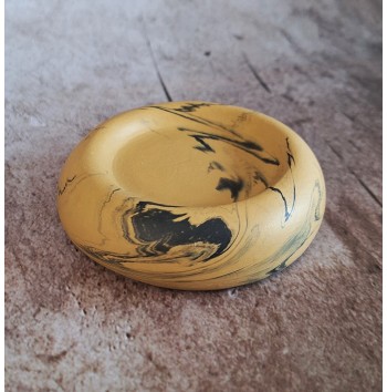 Bandeja Anillos Marmolado Ochre/Negro