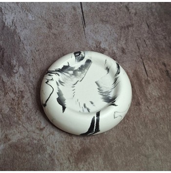 Bandeja Anillos Marmolado Blanco y Negro mod. I