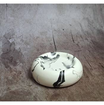 Bandeja Anillos Marmolado Blanco y Negro mod. I