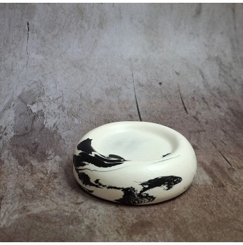 Bandeja Anillos Marmolado Blanco y Negro mod. II