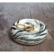 Bandeja Anillos Marmolado Blanco y Negro mod. III