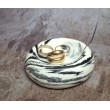 Bandeja Anillos Marmolado Blanco y Negro mod. III