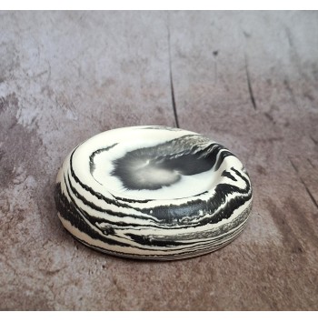 Bandeja Anillos Marmolado Blanco y Negro mod. IV