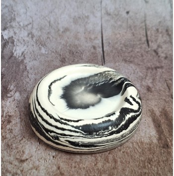 Bandeja Anillos Marmolado Blanco y Negro mod. IV