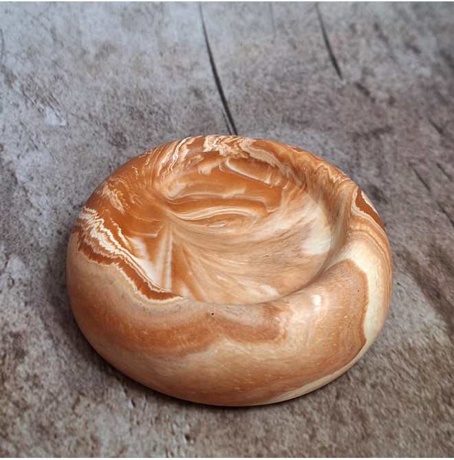 Bandeja Anillos Marmolado Terracota y Blanco