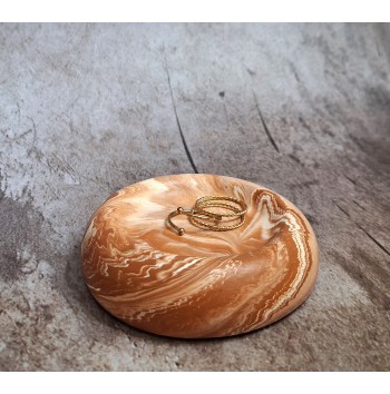 Bandeja Anillos Marmolado Terracota y Blanco